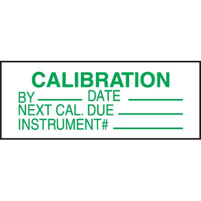 Write-On Calibration Labels