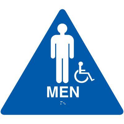 California Restroom Signs - Men (Accessible)