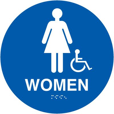 California Restroom Signs - Women (Accessible)
