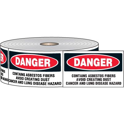Danger Labels On-A-Roll - Contains Asbestos