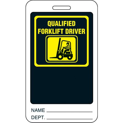 Qualified Forklift Driver ID Tag
