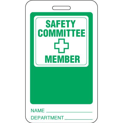 Safety Committee Member ID Tag
