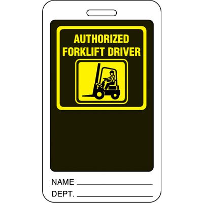 Authorized Forklift Driver ID Tag