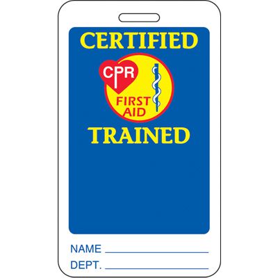 Certified CPR Trained ID Tag