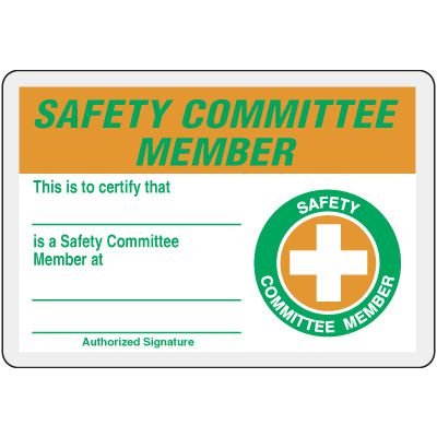 Safety Committee Member Card