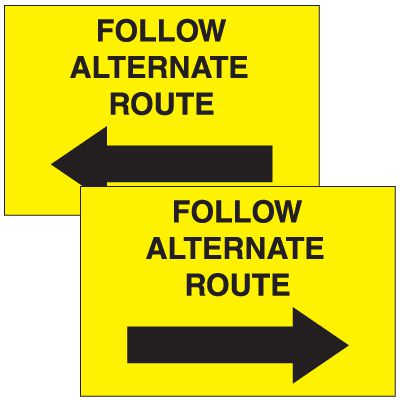 Alternate Route Emergency Response Sign