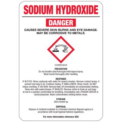 Chemical GHS Signs - Sodium Hydroxide