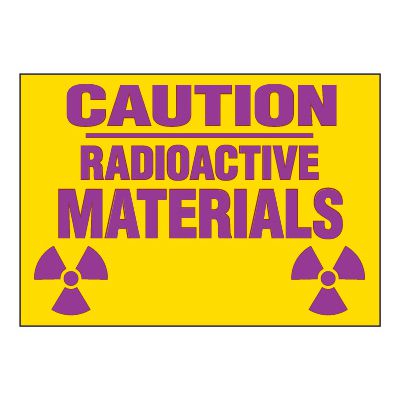Chemical Radiation Labels - Caution Radioactive Materials