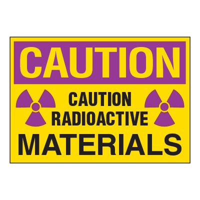 Chemical Radiation Labels - Radioactive Materials