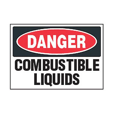 Chemical Safety Labels - Danger Combustible Liquids
