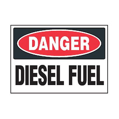 Chemical Safety Labels - Danger Diesel Fuel