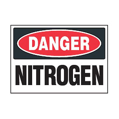 Chemical Safety Labels - Danger Nitrogen