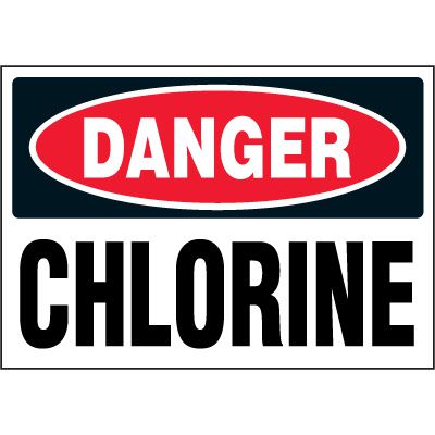 Chemical Hazard Labels - Danger Chlorine
