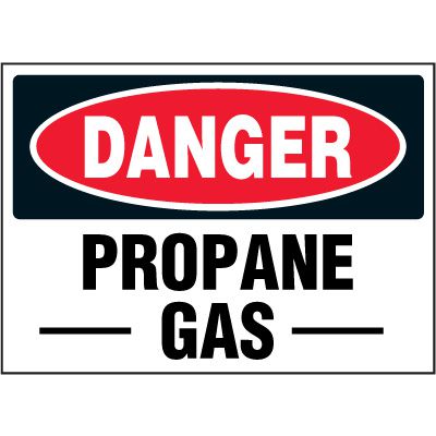 Chemical Labels - Danger Propane Gas
