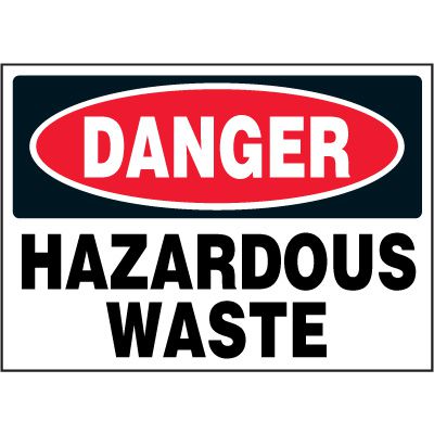 Chemical Hazard Labels - Danger Hazardous Waste