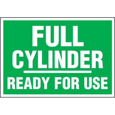 Chemical Hazard Labels - Full Cylinder Ready For Use