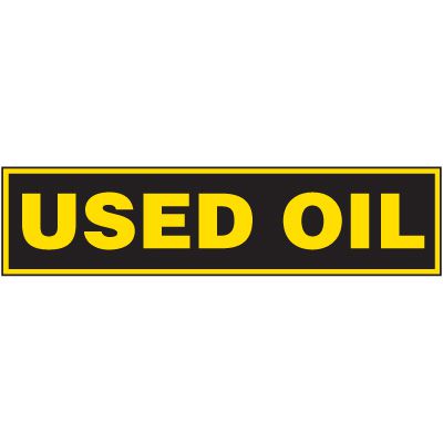 Chemical Hazard Labels - Used Oil