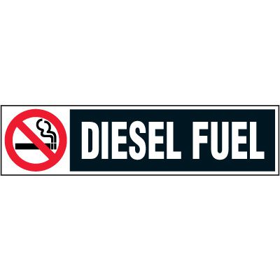 Chemical Hazard Labels - Diesel Fuel (No Smoking)