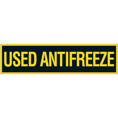 Chemical Hazard Labels - Used Antifreeze