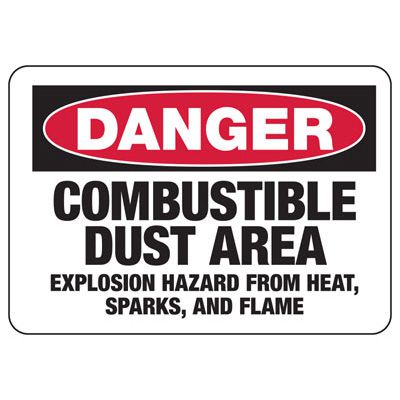 Chemical Warning Signs - Danger Combustible Area