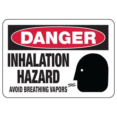 Chemical Warning Signs - Danger Inhalation Hazard