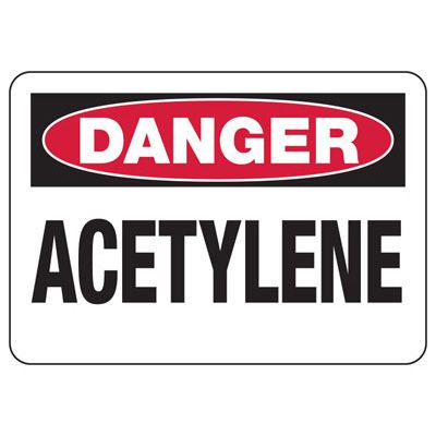 Danger Signs - Acetylene