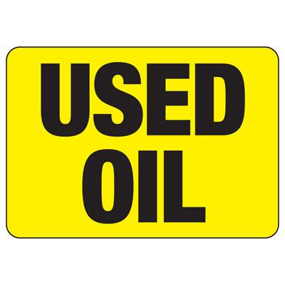 Used Oil Sign