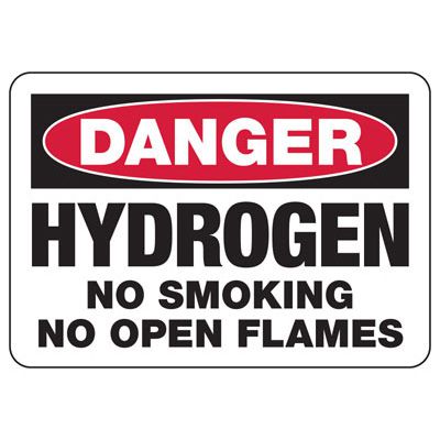 Danger Signs - Hydrogen No Smoking