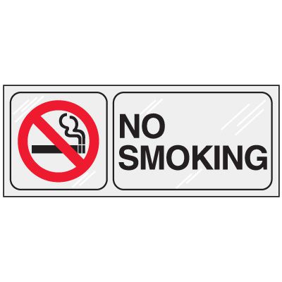 No Smoking - Clear Adhesive Labels