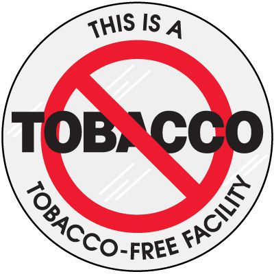 Tobacco Free Clear Adhesive Labels