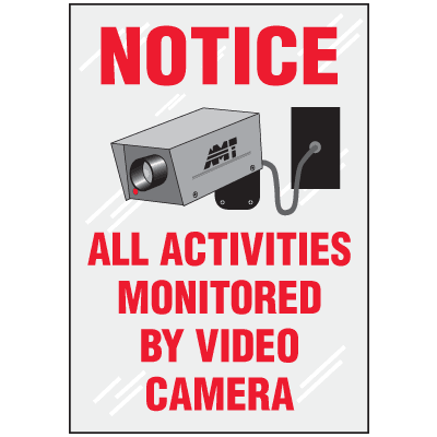 Notice All Activities Monitored Label