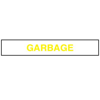Clear Floor Tape Labels - Garbage