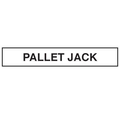 Clear Floor Tape Labels - Pallet Jack
