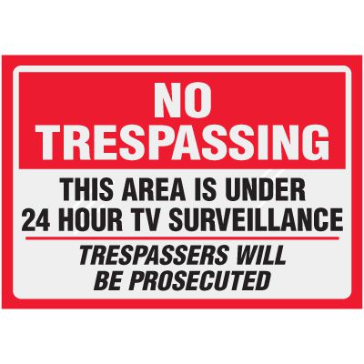 Clear Labels - No Trespassing