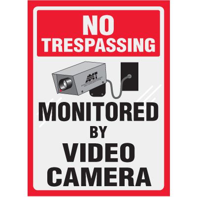 Clear Labels - No Trespassing Monitored By Video Camera