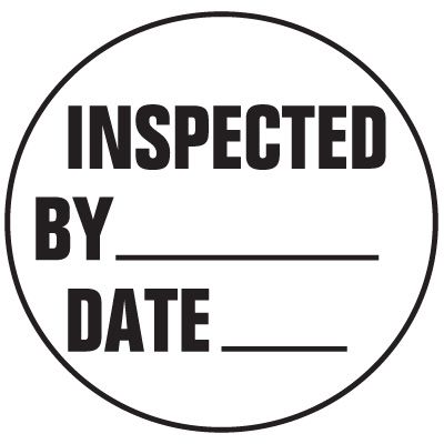 Cold Adhesion Roll Form Labels - INSPECTED BY DATE