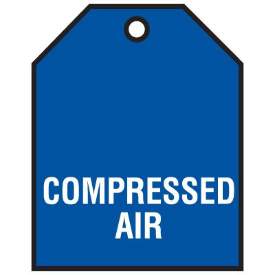 Compressed Air - Vinyl Valve Indicator Tag