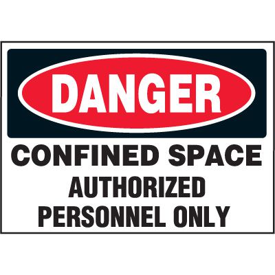 Confined Space Labels - Authorized Personnel