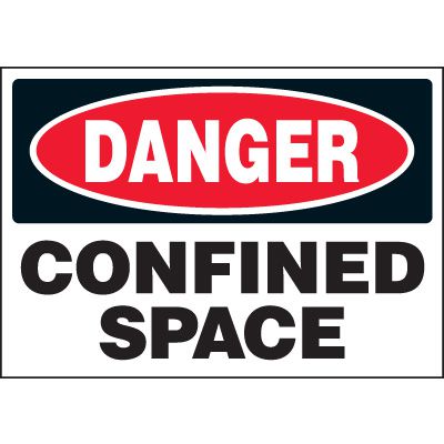 Danger Confined Space Labels