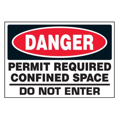 Confined Space Labels On-A-Roll - Danger Do Not Enter