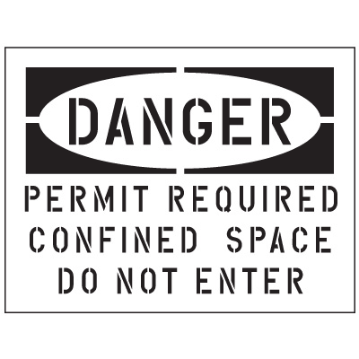 Permit Required Confined Space Stencil