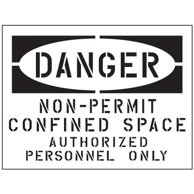Non-Permit Confined Space Stencil