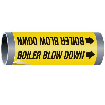 Boiler Blow Down - Ultra-Mark® High Performance Pipe Markers
