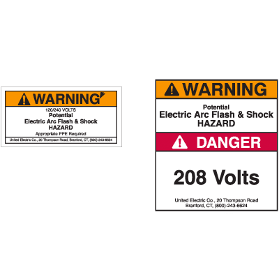 Custom Electrical Hazard Labels