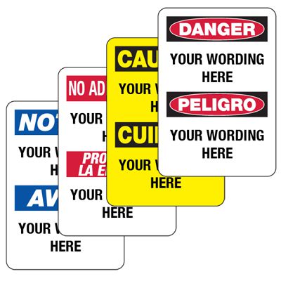Custom Bilingual Safety Signs