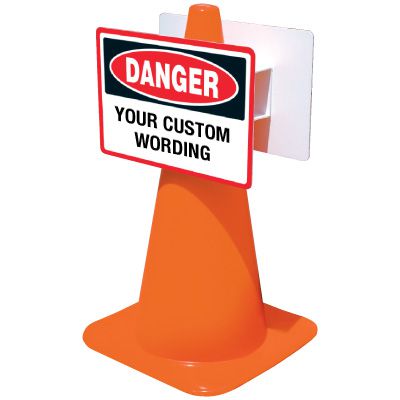 Custom Deluxe Traffic Cone Signs