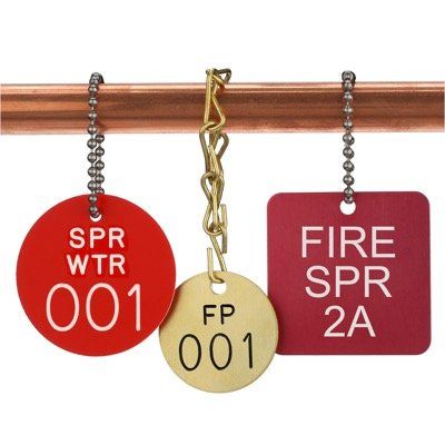 Custom Fire Sprinkler Valve ID Tags