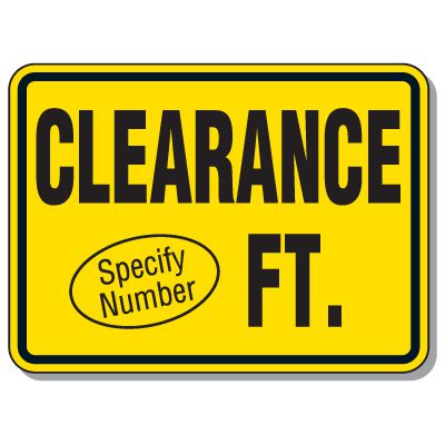 Heavy-Duty Construction Signs - Clearance X Ft.