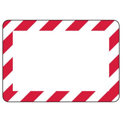 Blank Bordered Write-On Sign - Red/White