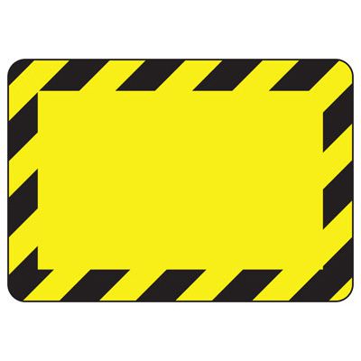 Blank Bordered Write-On Sign - Black/Yellow